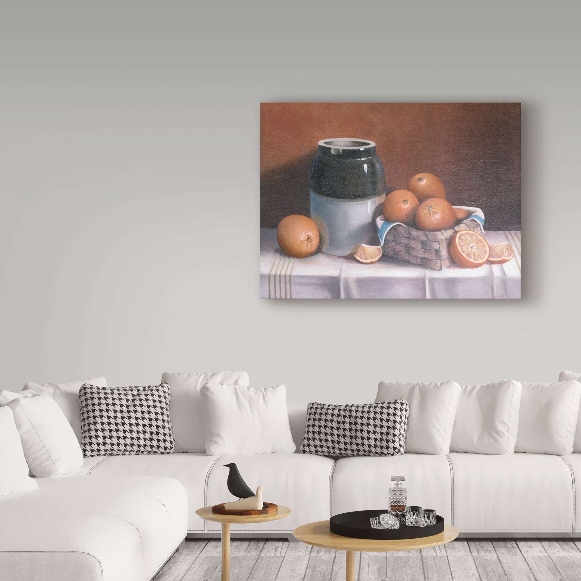 Trademark Fine Art 'Crock With Oranges' Canvas Art by Cecile Baird