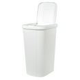thumbnail image 5 of Hefty Kitchen Trash Can, 13.3 Gallon Plastic Touch Top Garbage Bin with Push Button Lid, White, 5 of 10