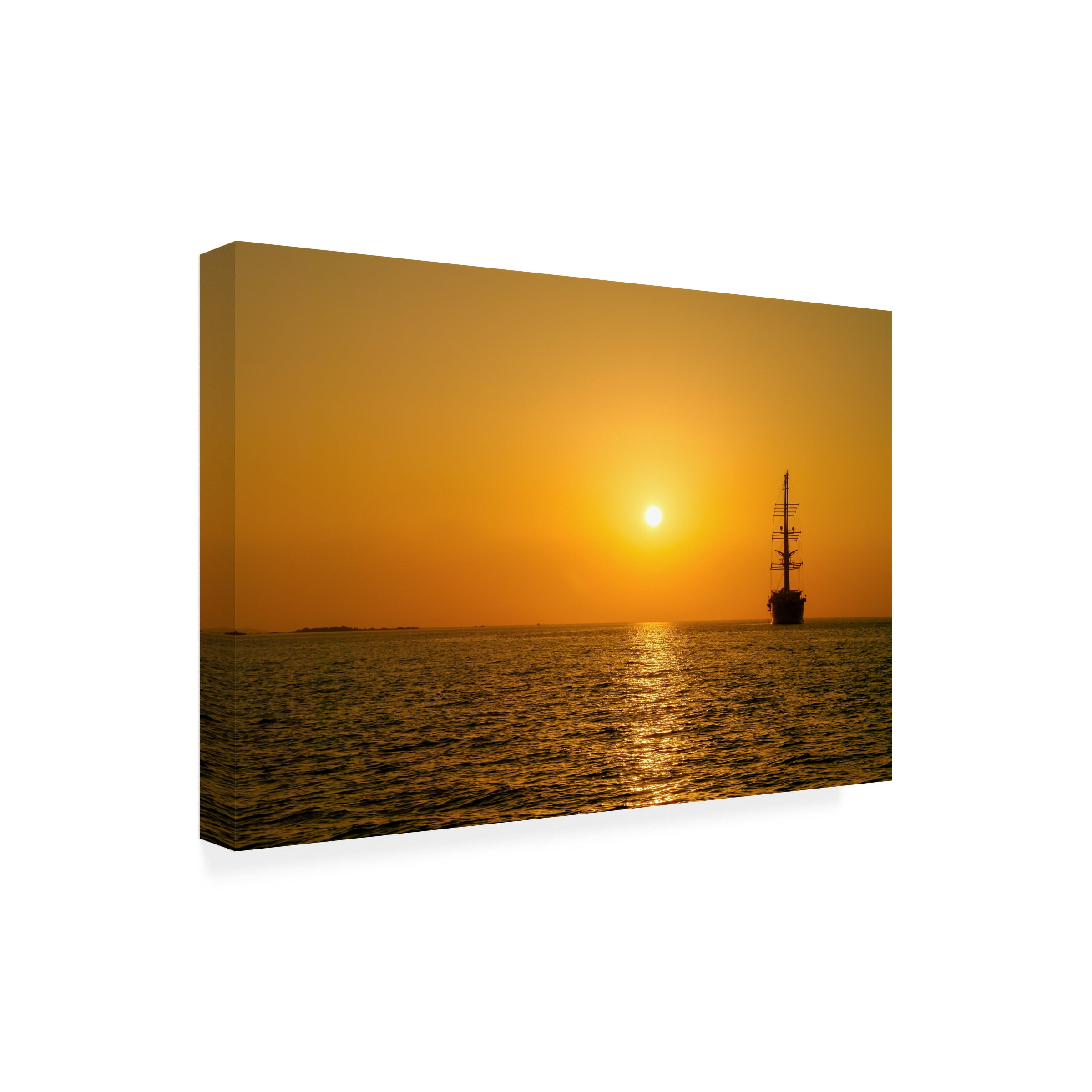 Ben Heine 'Sunset Boat' Canvas Art