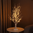 thumbnail image 3 of White Tree with LED Lights, Small Tree Lights Battery Powered, 3 of 7
