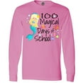thumbnail image 3 of Inktastic 100 Magical Days of School with Blue Mermaid and Fish Long Sleeve T-Shirt, 3 of 5