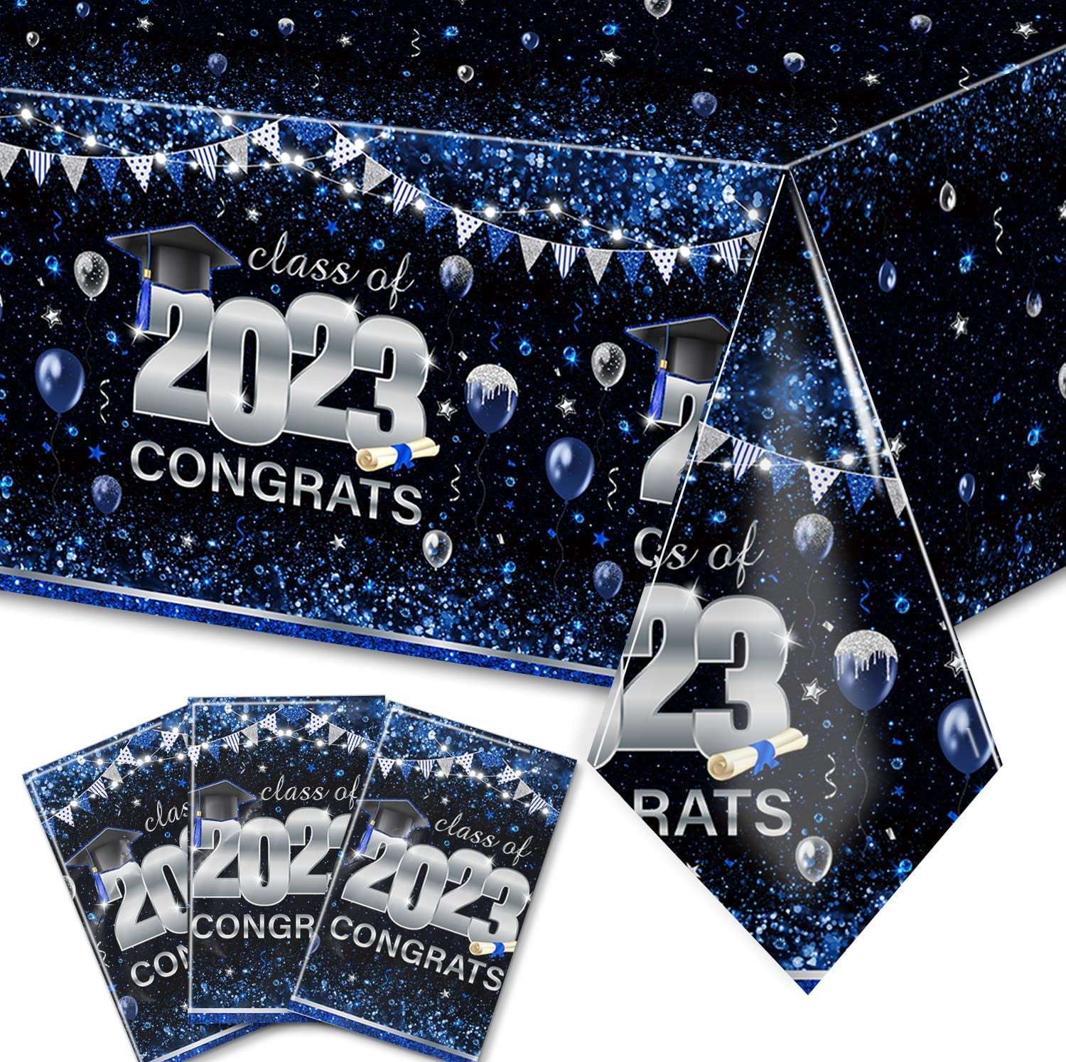 Graduation Tablecloth Class of 2023 Graduation Party Table Cover