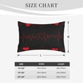 thumbnail image 6 of Haiem Pillowcase for Hair and Skin Queen - Cardiogram and Heart Printed Soft Pillowcase with Envelope Closure-20"x30", 6 of 9