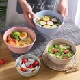 thumbnail image 2 of ERDOUY 5Pcs 5.9*2.7in Unbreakable Wheat Straw Bowls, Microwave & Dishwasher Safe Reusable Kitchen Bowls for Cereal, Soup, Rice & Snacks, Pink, 2 of 5