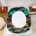 thumbnail image 5 of Homewish Racing Car Boys Full Size Sheets, Watercolor Splatter Stripes Bed Sheets, Extreme Sports Theme Sheet Sets, Breathable Home Decor, 4pcs, 5 of 7