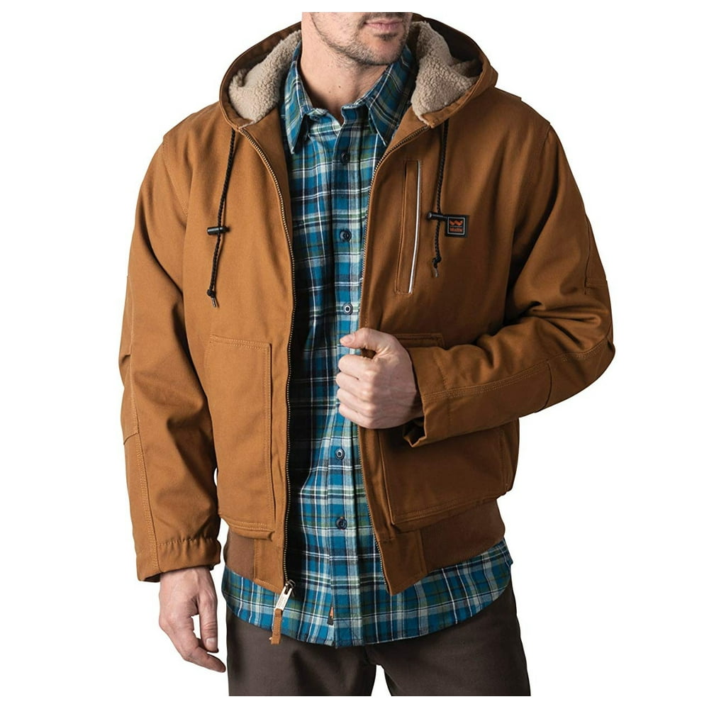 Walls Coats & Jackets Mens Jacket Duck SherpaLined Hooded FrontZip
