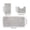 Gray, variant on VWRXBZ Bathroom Rug Set, Solid Color Bath Mats 3 Set Bathroom Rugs for 3 Pcs Toilet Mats Universal Soft Comfortable Water Absorption Non-Slip Thick Machine Washable Easier to Dry Dark