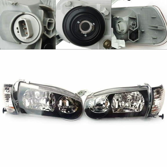 For 2001-2002 Toyota Corolla Headlights Set w/Corner Signal Headlamps Left Right