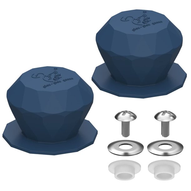 Pomos de repuesto para tapas de ollas, universales, de silicona, 2 unidades, color azul oscuro