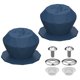 thumbnail image 1 of Pomos de repuesto para tapas de ollas, universales, de silicona, 2 unidades, color azul oscuro, 1 of 6