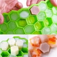 thumbnail image 4 of Yuedong Tray Foldable Color: White Purple Yellow Green 37 Grids Honeycomb With Removable Lids Home Kitchen Silica Ice Cube Trays, 4 of 7