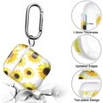 thumbnail image 3 of Compatible avec Étui de Protection Mignonne pour Airpods 2 & 1, Motif Inaltérable Antichoc Étui Rigide avec Porte-Clés Portable pour Filles Femmes Hommes-Tournesol, 3 of 7
