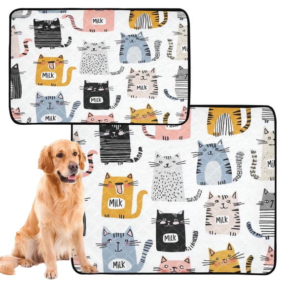 IAUYY Washable Pee Pads for Dogs Smallx3 Absorbent and Leak-Proof Non-Slip Reusable Puppy Pee Pads for Dogs Applicable to Playpen Potty Crate Strawberry