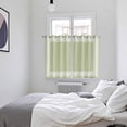 thumbnail image 4 of Sage Green Greek Key Kitchen Curtains 72 Inch Length, Geometric Greece Ancient Farmhouse Geo Grommet Top Bedroom Living Room Curtains, Light Filtering Cafe Curtain Drapes 2 Panels Set 104''x72'', 4 of 9