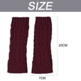 thumbnail image 2 of 2 pares de calentadores de brazos de invierno para mujer, guantes cálidos sin dedos tejidos a mano, 2 of 7