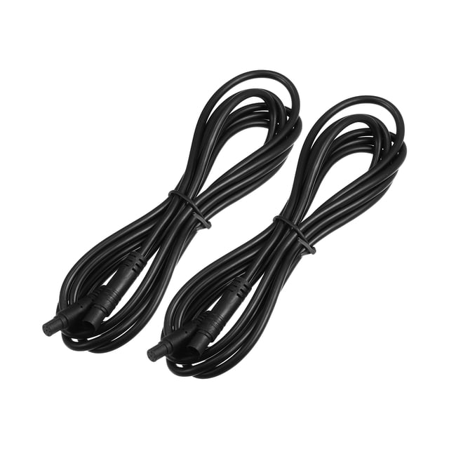Unique Bargains 2 Pcs 6 Pin 6.56ft 200cm Backup Camera Extension Cable Dash Camera Cord Wires Car Rear View Camera