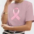 thumbnail image 4 of TYGHBN Women's Casual T Shirts with Cancer Awareness Ribbon Print Short Sleeve Round Neck Basic Style for Everyday Wear plus Size T Shirts Loose Fit Athletic Tops for Women Summer Shirt for Women, 4 of 4