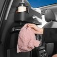 thumbnail image 5 of CEDQ Car Seat Back Organizer - Stylish & Functional Storage for Family Adventures - Cup Holders, Tissue Box & Hooks - Car Interior Accessories Perfect for Kids, Road Trips & Travel (Black), 5 of 10