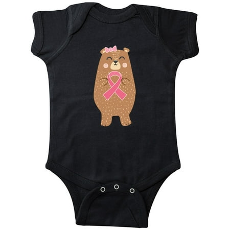 

Inktastic Breast Cancer Awareness Pink Ribbon Bear Gift Baby Girl Bodysuit