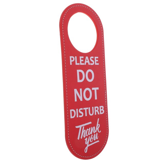 unbranded Señal De Puerta Doble Cara Cuero Para Molestar Y Favor De Tocar Puerta