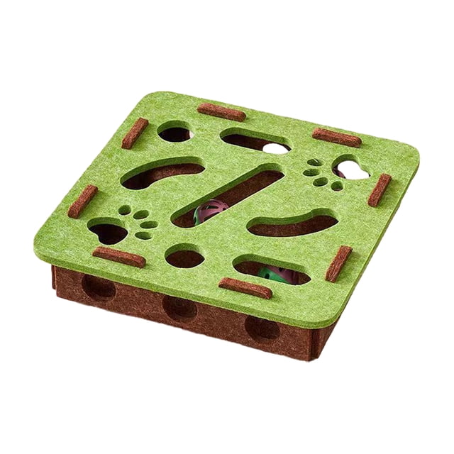 Billuyoard Juguete de ejercicio para gatos con forma de laberinto, caja de rompecabezas de fieltro, seguro y duradero para gatos de interior, Juguetes para gatos tipo+1
