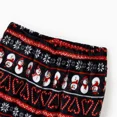 thumbnail image 6 of PatPat Women Christmas Pj Pants Flannel Plush Pajamas Bottom Snowman Print Holiday Fleece Cozy Toasty Warm Long Sleep Pants with Pockets, Black, XL, 6 of 10