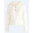 thumbnail image 5 of Free Assembly Women's and Women's Plus Bib Collar Sweater, Midweight, Sizes XS-4X, 5 of 5