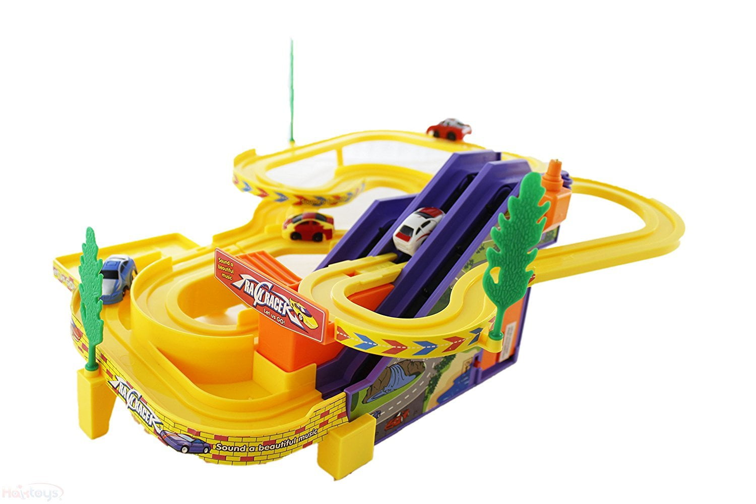 PlayWorld Let's Race! Heroes to The Rescue Track Set - Yellow