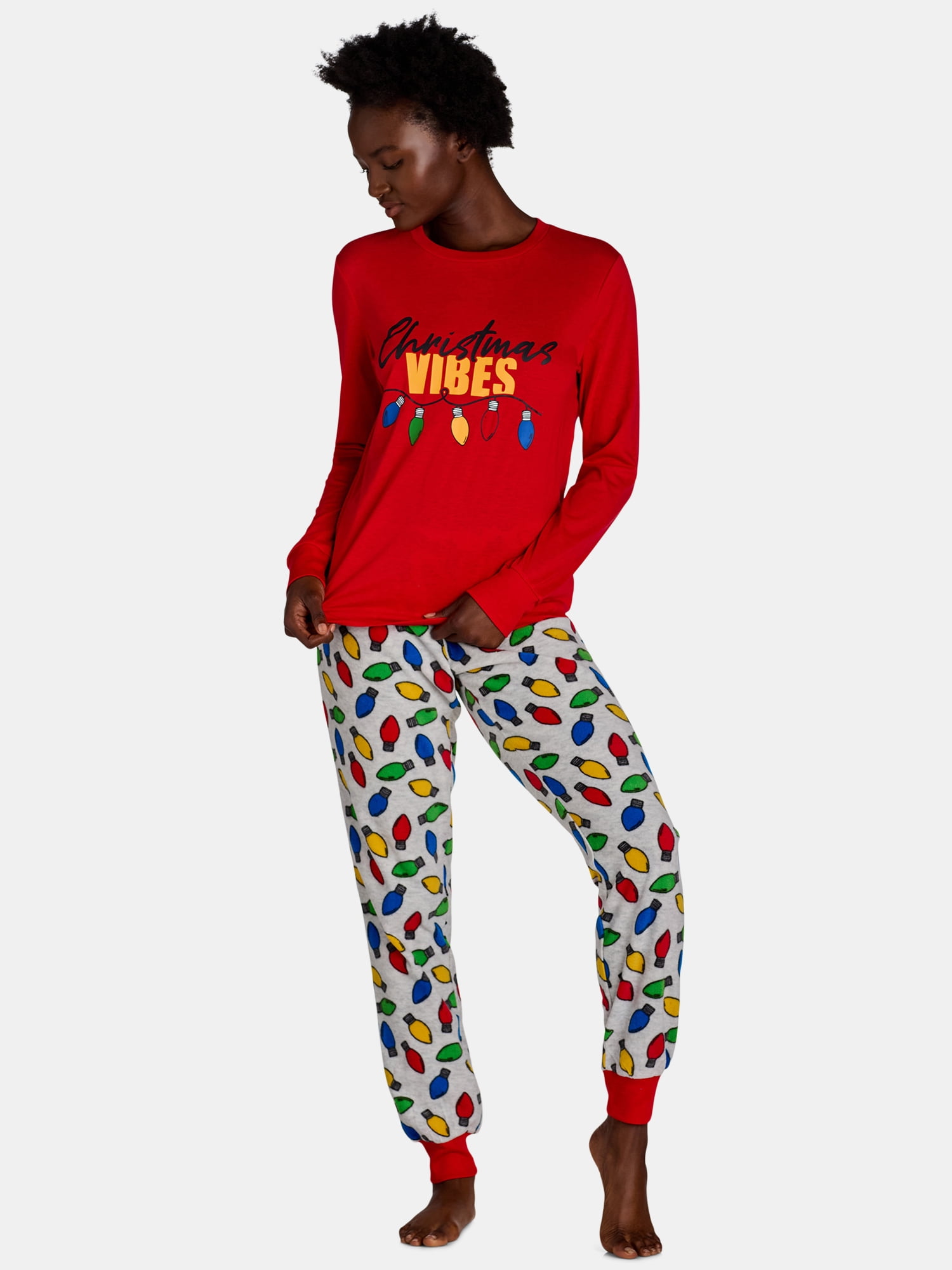 Jolly Jammies Women’s Velour Matching Family Pajamas Set, 2-Piece, Sizes S-3X