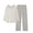 Gray, variant on MEICHEN Pajamas for Women Set Womens Comfortable Stripe Gradient Pure Color Imitation Cotton Pajamas Women's Casual Loose Long Sleeved Trousers Suit Womens Loungewear