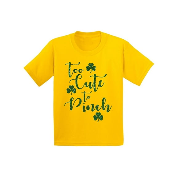 Awkward Styles Youth Too Cute To Pinch St.Patty's Day Sweetest Pinch Proof Graphic Youth Kids T-shirt Tops