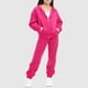 thumbnail image 1 of Chaqueta de invierno de color liso para niños, sudadera larga con capucha y cremallera y pantalones deportivos con lazo en las piernas, conjunto deportivo informal con forro polar para mayor calidez,, 1 of 5