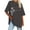 Gray, variant on WREESH Women's Oversized T-Shirts Casual Round-Neck Printed Loose Short Sleeve Graphic Tops Black