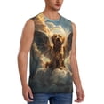 thumbnail image 2 of Pofeuu Cloud Rainbow Winged Dog Print Men's Muscle T-Shirt, Sleeveless, Muscle Tank, Classic Muscle Tee Top For Men Casual Sleeveless Muscle T-Shirt Trendy Clothes-3X-Large, 2 of 7