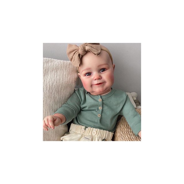 Muñeca Reborn de silicona realista de 50 cm con ropa y acceso.