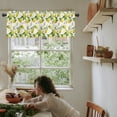 Spring Plant Leaves Rattan Wood Grain Short Half Curtains for Living