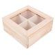 thumbnail image 1 of Wooden Divided Tea Bag Storage Box Coffee Bag Holder Tea Bag Organizer with Clear Window, 1 of 3