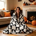 thumbnail image 6 of Halloween Decoration Outdoor Under $5.00!Halloween Printed Fleece Blanket Soft Throw Blanket Warm Cozy Decorative Nap Blanket All Season Flannel Blanket For Sofa Couch Bedroom Office And Halloween, 6 of 9