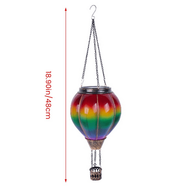 Hot Air Balloon Solar Lantern Lights Outdoor Hanging Solar Lantern for Garden Yard Patio Porch Decor