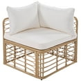 thumbnail image 6 of Glavbiku 6 Seater Outdoor Wicker Furniture Set,All-Weather Rattan Sectional Sofa for Garden,Beige, 6 of 14