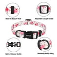 thumbnail image 3 of Dog Collar and Leash Set for Small Medium and Large Dogs,Nylon Adjustable Pet Collar with Leash for Outdoor Walking Running Training White,M, 3 of 7