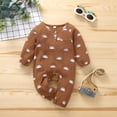 thumbnail image 5 of Douhoow Spring Newborn Baby Boys Girls Romper Cotton Sun Printed Long Sleeve Casual Jumpsuit, 5 of 9