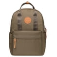 thumbnail image 1 of KAUKKO Mochila escolar unisex con compartimento para portátil de 10 pulgadas, mochila multifuncional para senderismo, viajes, camping, 13,2 L (verde militar) KAUKKO KS07-Armygreen, 1 of 5