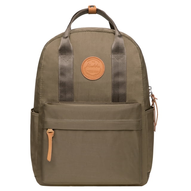 KAUKKO Mochila escolar unisex con compartimento para portátil de 10 pulgadas, mochila multifuncional para senderismo, viajes, camping, 13,2 L (verde militar) KAUKKO KS07-Armygreen
