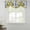Blue, variant on Yellow Lemon Tie Up Valance Curtains for Windows, Kitchen Curtains Window Treatments, Middle Century Blue Italian Textured Short Window Shades Valances for Bedroom Bathroom Cafe 42"x12"