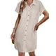 thumbnail image 1 of Vestido Zeagoo casual de algodón primaveral con cuello en V y bolsillos, 1 of 6