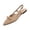 Khaki #009, variant on Women's Nude Bow Pointed closed Toe Slingback Flats, Adjustable Strap Casual & Work Shoes, 41
