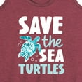 thumbnail image 3 of Instant Message - Save The Sea Turtles - Women's Racerback Tank Top, 3 of 6