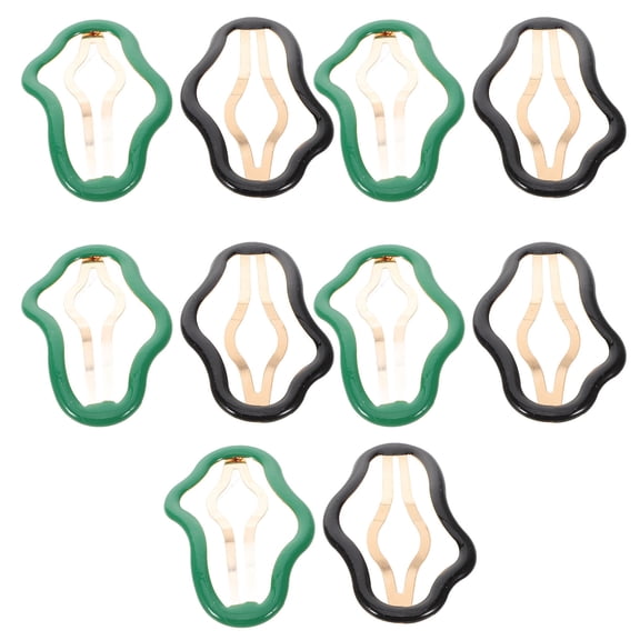 LOLIPPYY 10Pcs Metal Cloud Hair Clips Side Barrettes Green Non Slip Hair Accessories
