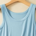 thumbnail image 5 of Nnhblu Sky Blue Women Summer Tank Tops Casual Wide Strap Banded Bottom Loose Camisole Sleeveless Pullover Shirts M-XXL, 5 of 5